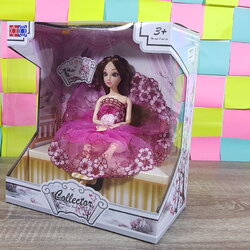 ตุ๊กตาเด็กผู้หญิงชุดเดรสสีชมพู