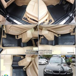 ยางปูพื้นรถยนต์BMW X3 E83 พรมกระดุมเม็ดเล็กpvc รุ่น minimat สีดำ