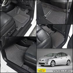 พรมไวนิลดักฝุ่นรีดขอบTOYOTA PRIUS สีเทา เต็มคัน เข้ารูป