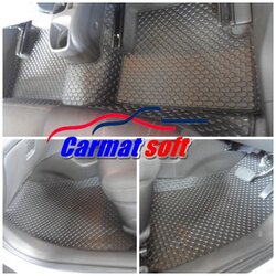 พรมปูพื้นรถยนต์ Chevrolet Sonic พรมลายกระดุม สีดำ เต็มคัน