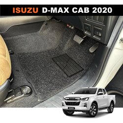 พรมดักฝุ่นไวนิล ISUZU D-MAX CAB ปี2020-28 พรมดักฝุ่นในรถ อีซูซุ ดีแม็ก แคป เข้ารูป 5ชิ้น (พร้อมส่ง)
