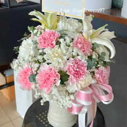 แจกันดอกไม้สด แจกันดอกไม้ แจกันดอกไม้แสดงความยินดี