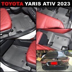 พรมปูพื้นรถยนต์ TOYOTA YARIS ATIV 2023 ยางปูพื้นรถยนต์ พรมกระดุม ใช้ดี เน้นทนทาน เข้ารูป ตรงรุ่นรถ
