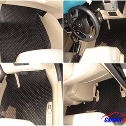 พรมปูพื้นรถยนต์ HONDA CIVIC FB ปี2012-16 พรมลายกระดุม สีดำ เต็มคัน