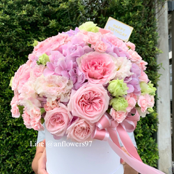 Flowers box ดอกไม้โทนสีชมพู