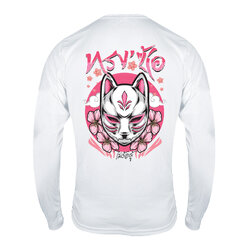 สกรีนเสื้อ 77DESIGN เสื้อแขนยาวผ้าไมโครโพลีเอสเตอร์ ทรงซ้อ สีขาว