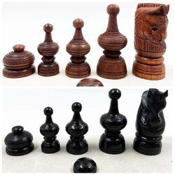 ตัวหมากรุกไทยไม้สักชุดภูคา