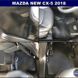 ยางปูพื้นรถยนต์ MAZDA CX-5 ปี2017-2023 พรมกระดุมเม็ดเล็กpvc สีดำ เต็มคันภายในห้องโดยสาร