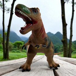 ตุ๊กตายางไดโนเสาร์ทีเร็กซ์สีเขียวมีเสียง 90 cm.