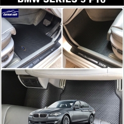 ยางปูพื้นรถยนต์BMW SERIES 5 F10 (ปี 2010-17) พรมกระดุมเม็ดเล็ก pvc สีดำ เข้ารูปสวยงาม