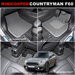 พรมดักฝุ่นไวนิล MINICOOPER COUNTRYMAN F60 (2017-21) พรมปูพื้นรถยนต์ มินิคูเปอร์ คันทรี่แมน พรมดักฝุ่นในรถยนต์ เข้ารูป ตรงรุ่นรถ