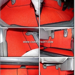 พรมดักฝุ่นไวนิล D-MAX CAB 2002-2011 สีแดง เต็มคัน