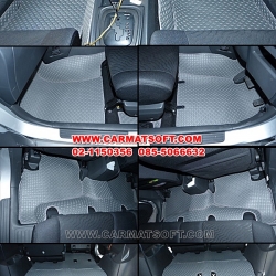 พรมปูพื้นรถยนต์ TOYOYTA AVANZA 2016 ลายกระดุมสีเทา เต็มคัน เข้ารูป ตรงรุ่นรถ