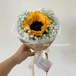 ช่อทานตะวันดอกเดียวทรงกลม