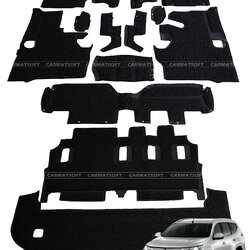 พรมดักฝุ่นไวนิล PAJERO SPORT 2016-22 พรมไวนิลรีดขอบ สีดำ เต็มคัน