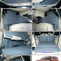 พรมปูพื้นรถยนต์ EVEREST 2015-2020 สีเทา เต็มคัน(พื้นหลังเรียบ+ตีนตุ๊กแก)