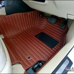 พรมปูพื้นรถยนต์5D BENZ C-CLASS W205 (2014-19) สีน้ำตาล 3ชิ้น