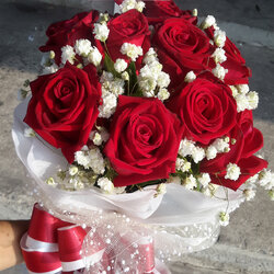 ช่อกุหลาบแดง20ดอก