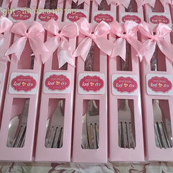 ช้อนส้อม 18 ซม. (แพคกล่อง-โบว์-สติกเกอร์)