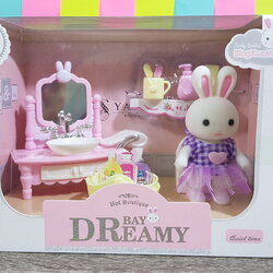 ตุ๊กตาโมเดลกระต่ายพร้อมเฟอร์นิเจอร์ มีให้เลือก 6 แบบ