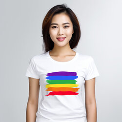 เสื้อยืด LGBTQ+ pride สนับสนุนความเท่าเทียม V1