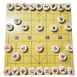 กระดานหมากรุกจีนกระดานไม้ไผ่พร้อมตัวหมากขนาด4.8 cm.ไม้เบิร์ชเบอร์#50