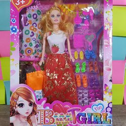 ตุ๊กตาผู้หญิง+เสื้อผ้าและร้องเท้า (No.8838G15)