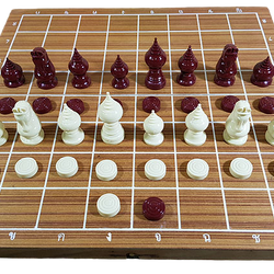 ชุดหมากรุกไทยตัวหมากปตท.(PTT)พร้อมกระดานไม้พับขนาด44x45 cm.