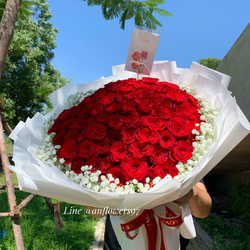 ช่อกุหลาบแดง99ดอก