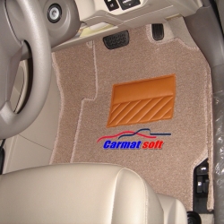 พรมดักฝุ่นไวนิล TOYOTA VIOS 2007-2012 สีครีม เข้ารูป เต็มคัน