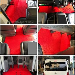 พรมดักฝุ่นไวนิลTOYOTA VENTURY 2005-16 รุ่น VINYL MAT สีแดง เต็มคัน
