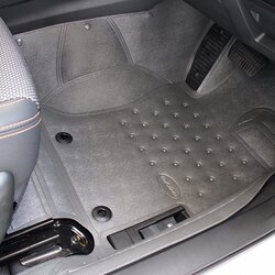 พรมปูพื้นรถยนต์ SUBARU XV 2018 พรมลายหนังเรียบ สีเทา สวยทนทาน เข้ารูป ตรงรุ่นรถ เต็มคัน