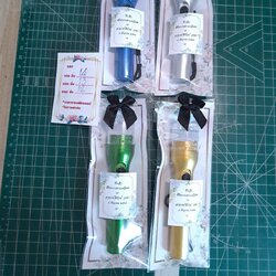 ไฟฉายพกพาคละสี (ถุงแก้ว-โบว์-สติกเกอร์)