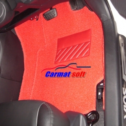 พรมดักฝุ่นไวนิลTOYOTA VIOS ปี2007-12 สีแดง เข้ารูป เต็มคัน