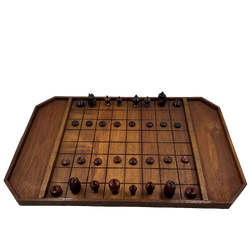 ชุดหมากรุกไทยกระดานไม้ช่อง 5.5x5.5ซม..พร้อมตัวหมากชุดพลราม