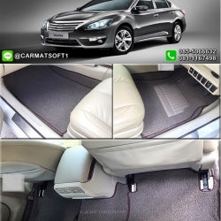 พรมดักฝุ่นไวนิล NISSAN TEANA L33 สีน้ำตาล เต็มคัน 12ชิ้น