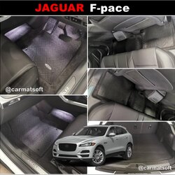 พรมปูพื้นรถยนต์ JAGUAR F-Pace (2016-20) พรมกระดุ ยางปูพื้นรถยนต์ จากัวร์ เข้ารูป ในรถ+แผ่นปูท้าย