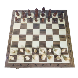 ชุดหมากรุกสากลไม้ตัวไม้กระดานไม้แม่เหล็กมีกล่องเก็บตัวหมากขนาดกระดาน39x39cm.