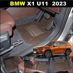 พรมดักฝุ่นไวนิล BMW X1 U11 2023 พรมดักฝุ่นในรถยนต์ บีเอ็มดับเบิลยู เอ็กซ์1 เข้ารูป ภายในรถ 5ชิ้น