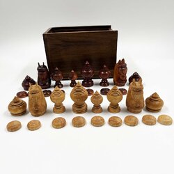 ตัวหมากรุกไทยไม้ชุดกุมภัณฑ์พร้อมกล่อง