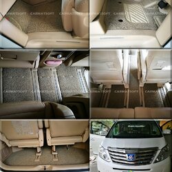 พรมดักฝุ่นไวนิล ALPHARD ปี2008-14 พรมดักฝุ่นในรถยนต์ รีดขอบ เต็มคัน