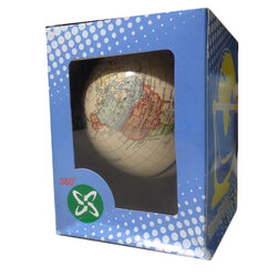 ลูกโลกจำลอง360 องศาสีเหลืองเส้นผ่าศูนย์กลาง 10cm.