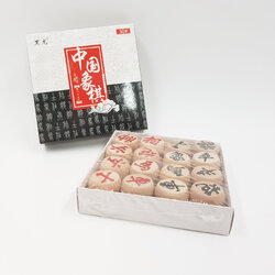 ชุดหมากรุกจีนตัวไม้บีชเบอร์ 30 ขนาด 2.8cm.พร้อมกระดานผ้า