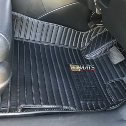 พรมปูพื้นรถยนต์5D HONDA CIVIC 2016-21 FC สีดำด้ายครีม รวมแผ่นท้าย 4ชิ้น