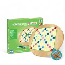 ครอสเวิร์ดรุ่นประถมกระดานพรีเมี่ยมไม้หมุน