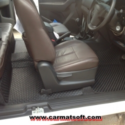 พรมปูพื้นรถยนต์Isuzu D-max cab ปี2012-18 ดีแม็คแคป พรมกระดุม สีดำ เต็มคัน