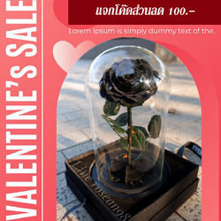 กุหลาบอมตะ กุหลาบในโหลแก้ว กุหลาบดำ กุหลาบโฉมงามกับเจ้าชายอสูร กุหลาบbeauty and the beast