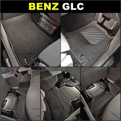 พรมดักฝุ่นไวนิล BENZ GLC W253 ปี 2015-22 พรมไวนิลรีดขอบ สีเทา เข้ารูป 5ชิ้น