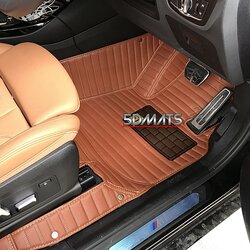 พรมปูพื้นรถยนต์5D TOYOTA C-HR สีน้ำตาล +ชุดแผ่นท้าย ปิดเบาะ เต็มคัน 6ชิ้น