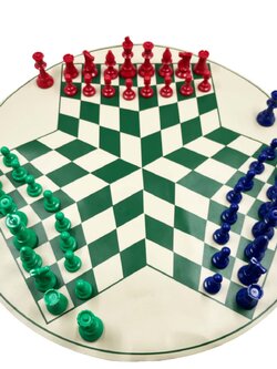 ชุดหมากรุกสากล3ฝ่ายพร้อมตัวหมากและกระเป๋าสะพาย